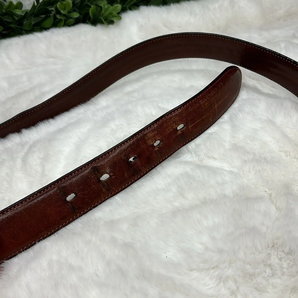Pebbles Italy brown leather belt Sz 40
